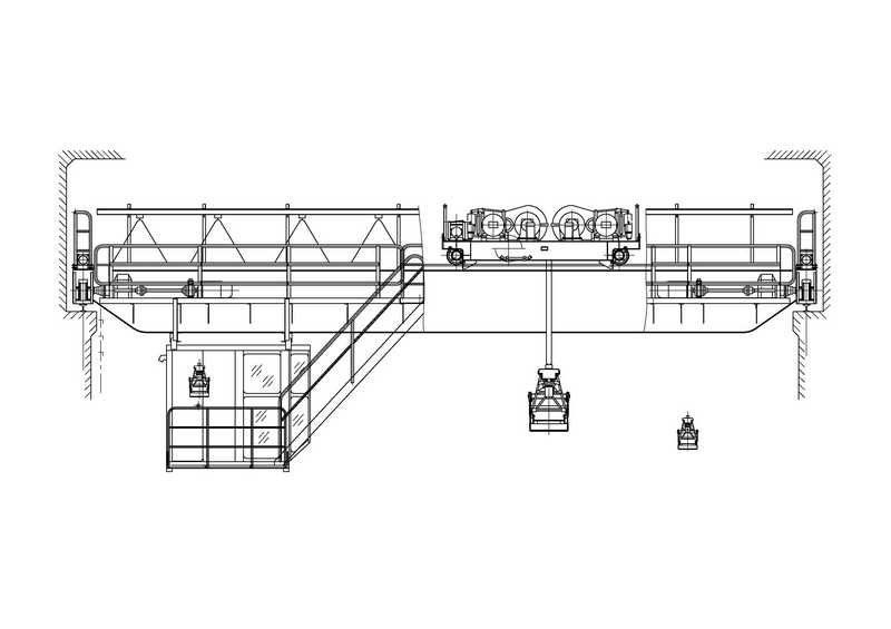 qz model double girder overhead crane with grab 7