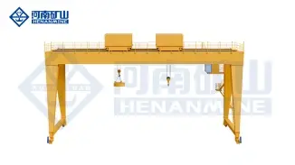 Double-trolley electromagnetic hook dual-purpose gantry crane